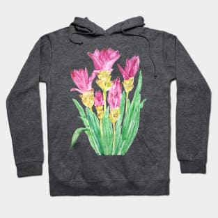 siam flowers watercolor painting Hoodie